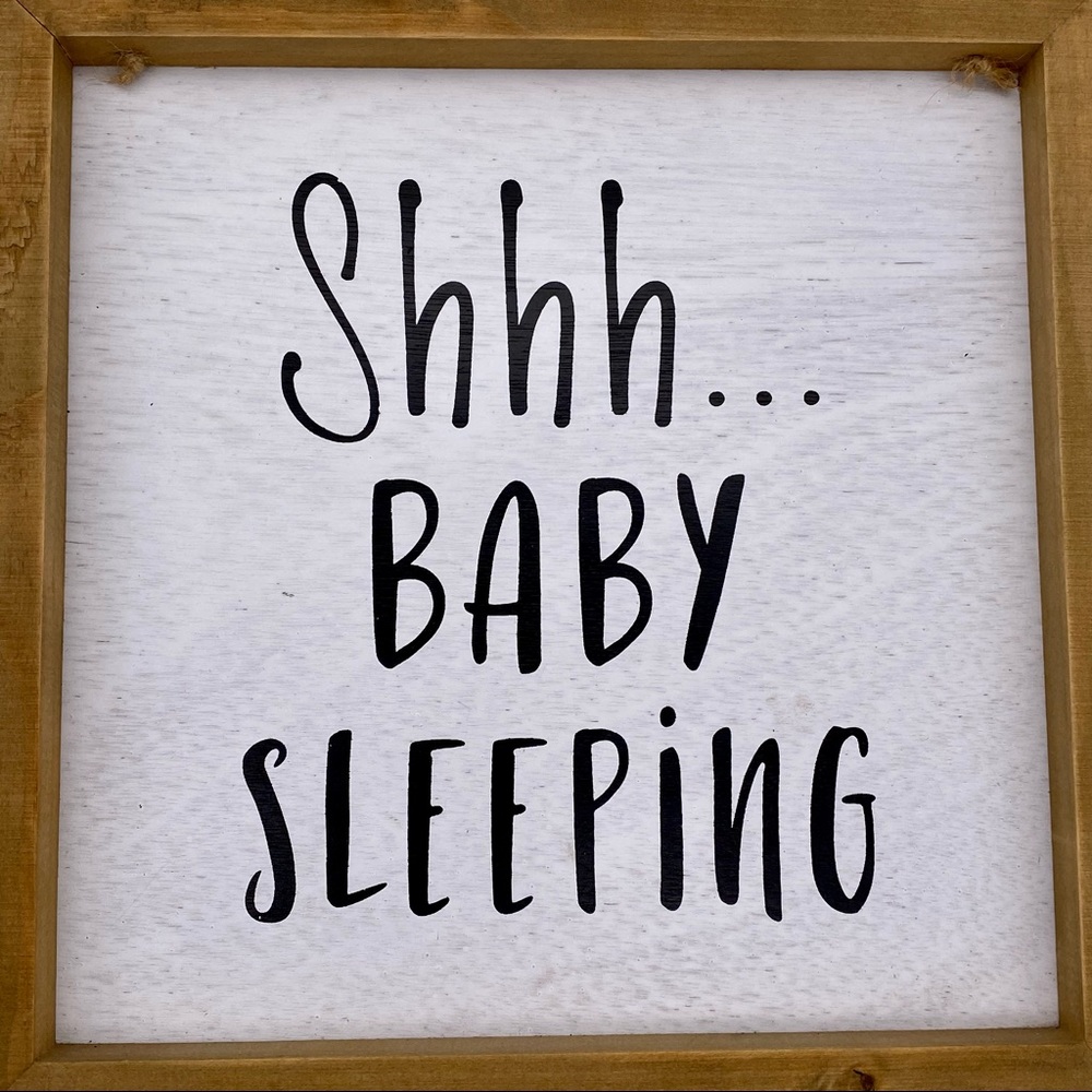🛍SOLD🛍 NWT Shhh Baby Sleeping Beaded Wood Wall Decor - Picture 4 of 11